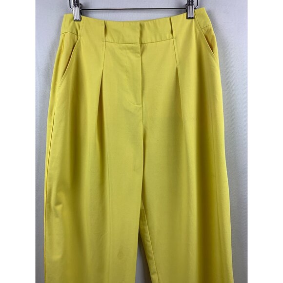 Tanya Taylor Womens Yellow Tailored Pants Size 6 - Picture 2 of 8